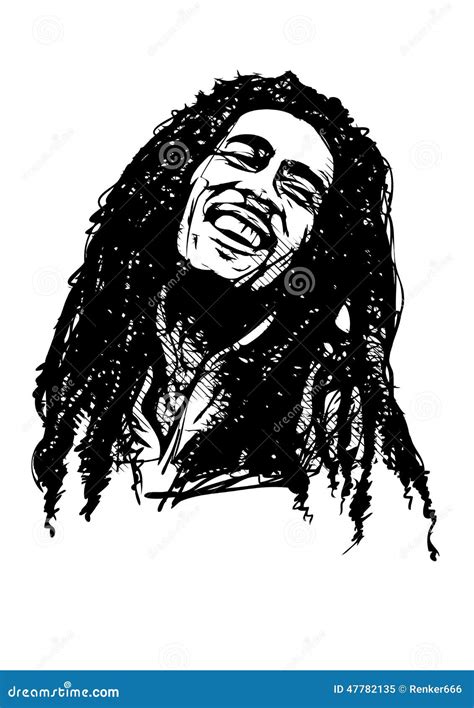 Illustration Of Bob Marley, Singger Reggae Editorial Photo ...