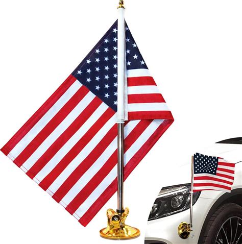 Diplomat Usa Car Flag And Flagpole With Air Suction Mount Anley Flags