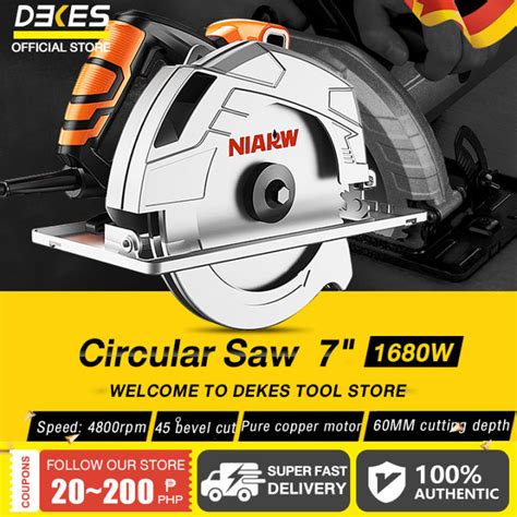 DEKES 7 1 4 Inch Professional Circular Saw Machine 1680W With Circular