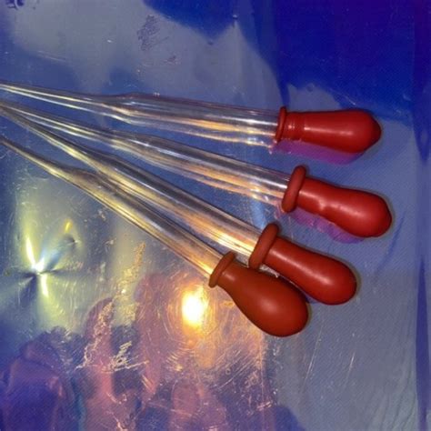 Jual Pipet Kaca 11 Cm Karet Merah Glass Tetes Cairan Kimia Pipette Ukur