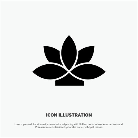 Flower India Lotus Plant Solid Glyph Icon Vector 17999082 Vector Art At