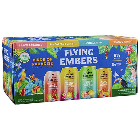 Flying Embers Birds Of Paradise Variety 8pk 12 Oz Cans Applejack