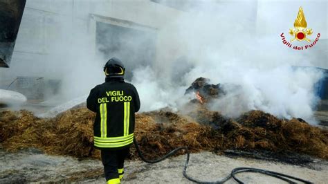 Incendio Nella Bassa In Un Capannone Di Rotoballe Fumo E Problemi Alla