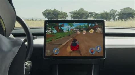 Teslas get a kart racing game you can play with the wheel - Autoblog