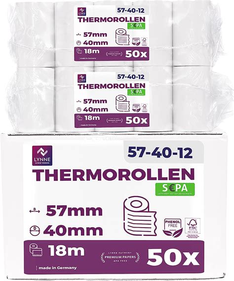 Ec Cash Thermorollen Mm X M X Mm Kassenrollen Thermopapier