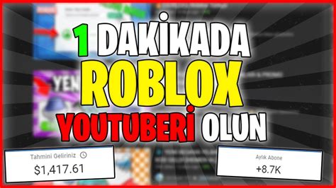 Nasil Roblox Youtuber Olunur Youtube