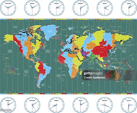 Vector World Time Zones High Res Vector Graphic Getty Images