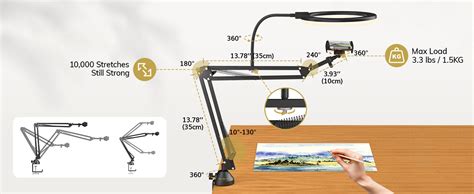 Tonor Overhead Ring Light Kit Ringlight With Heayy Duty Boom Arm