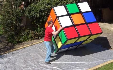 Man Solves Worlds Largest Rubiks Cube