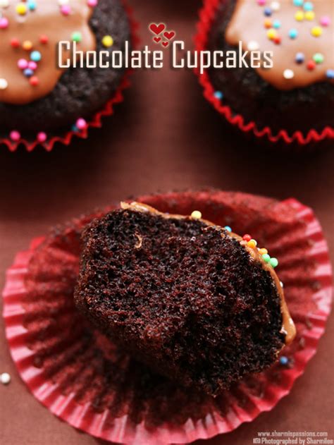 Eggless Chocolate Cupcake Recipe Sharmis Passions