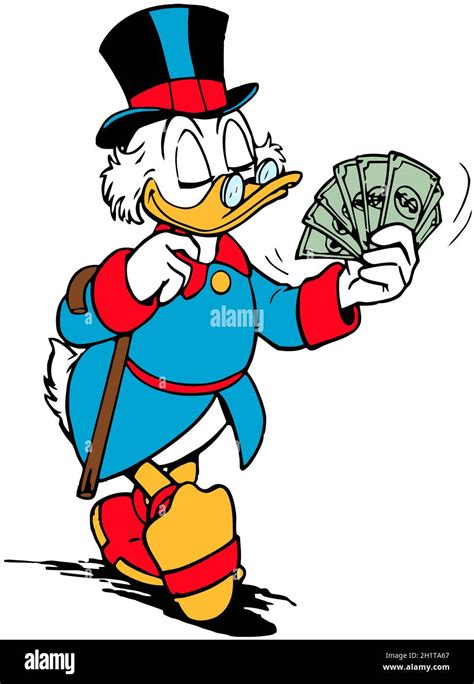 uncle scrooge mcduck richest duck in the world illustration cartoon ...