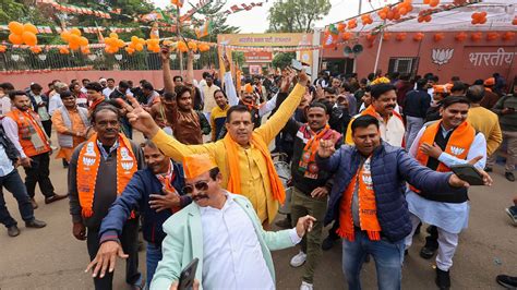 Rajasthan Assembly Election Results 2023 Bjp Cadre Begin Celebrations