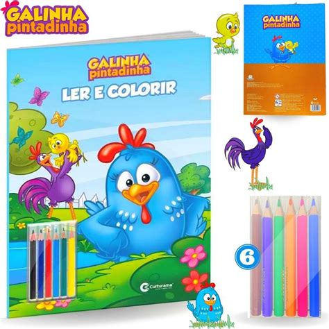 Livro De Colorir Galinha Pintadinha + Lápis - 3+ Anos - Carrefour
