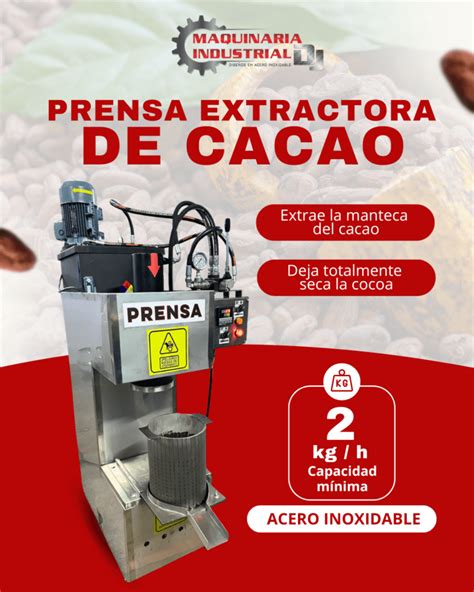 Prensa Hidráulica Extractora de Aceites de Cacao