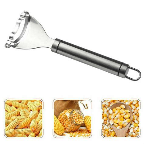 One Step Corn Peeler Thresher Tool Kitchen Cob Kerneler Cutter Stripper