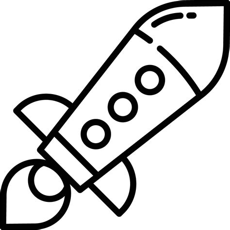 Rocket outline illustration 45616666 Vector Art at Vecteezy