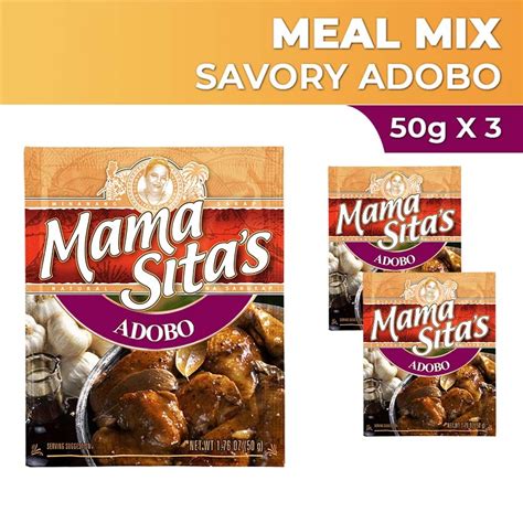 Mama Sitas Meal Mix Savory Adobo 50g X 3 Lazada Ph