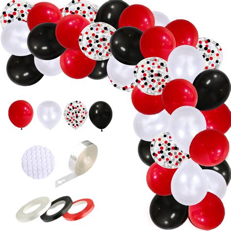 Buy Red Black White Balloon Garland Arch Kit Red Black White Latex