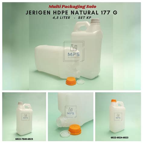 Jual Botol Jerigen 4 5 L Natural HDPE Neck 42 Set Kp Jerigen Hdpe