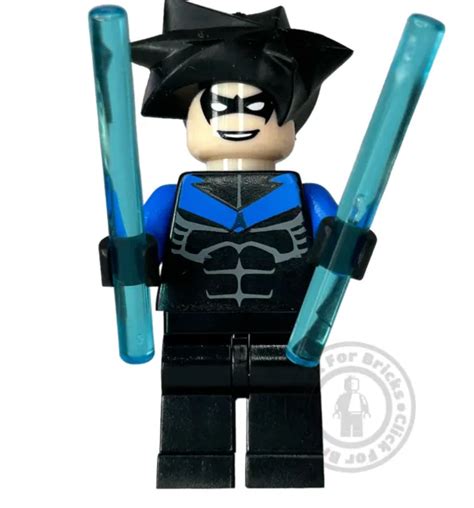 Lego Nightwing Batman I Minifigure Bat015 From Arkham Asylum 7785 Rare