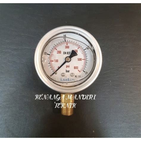 Jual Pressure Gauge Merk LESTON 2 5 Inch 40Bar Model Raket Shopee