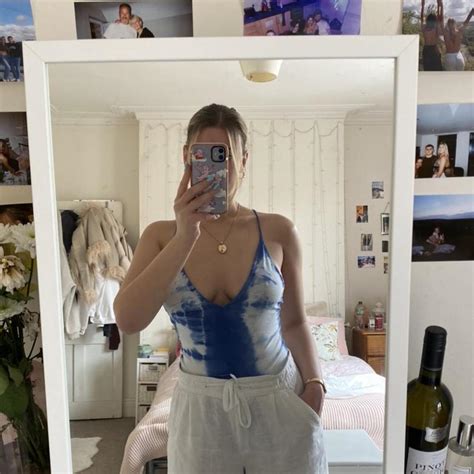 Selling This Topshop Blue Tie Dye Body Suit A Depop