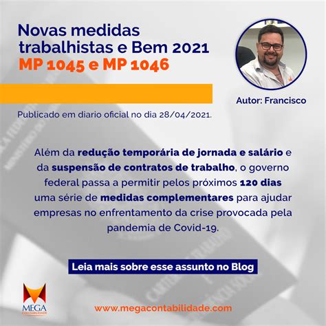 Novas Medidas Trabalhistas E Bem 2021 MP 1045 E MP 1046 Mega