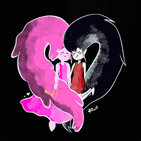 Princess Bubblegum & Marceline fan art by me 💖🖤 : r/adventuretime