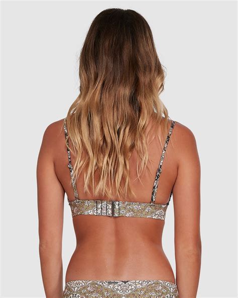 Bohemia Banded Plunge Tri Bikini Top Billabong