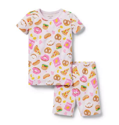 Girl Pale Purple Snacks Good Night Short Pajama In Snack Favorites by ...