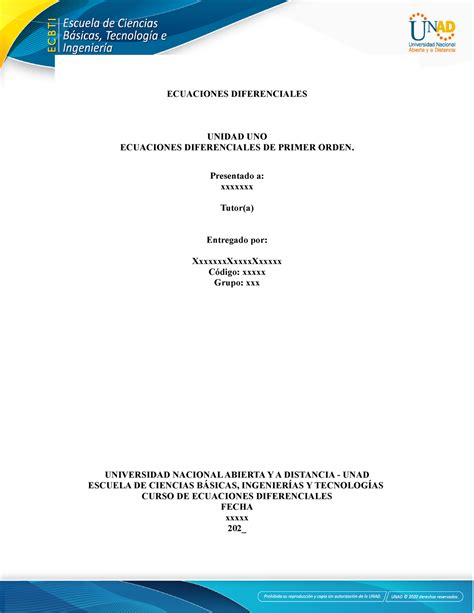 Anexo 1 Presentación tarea 1 ECUACIONES DIFERENCIALES UNIDAD UNO