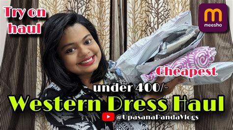 Under 400 Western Dress Dress Meesho Haul Upasanapandavlogs Youtube