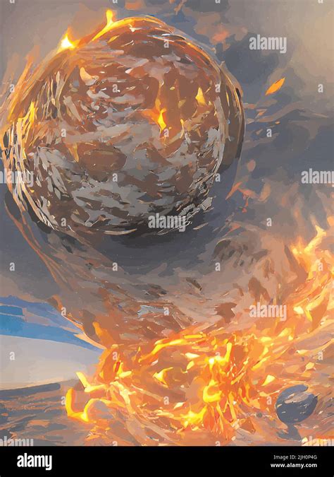 Lost Planet Earth Is Burning Stock Vector Image And Art Alamy