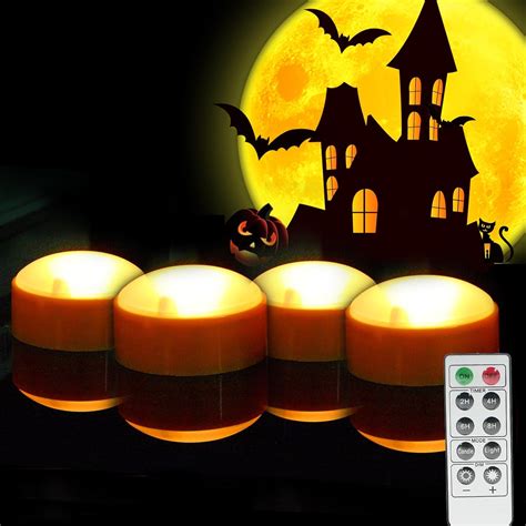 Amazon LED Pumpkin Lights With Remote And Timer Battery Operated