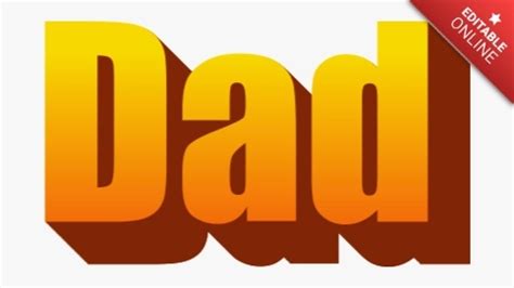 Dad 3D Estilo WordArt Como Word Software Generador De Efectos De Texto