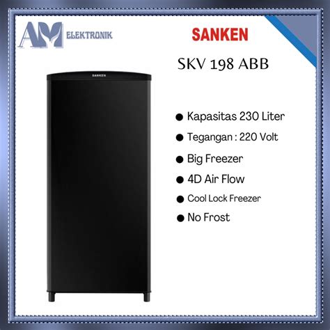 Jual KULKAS SANKEN SK V 198 ABB LEMARI ES 1 PINTU 190 LITER Shopee