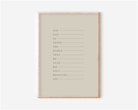god  loved  world christian wall art bible art minimalist
