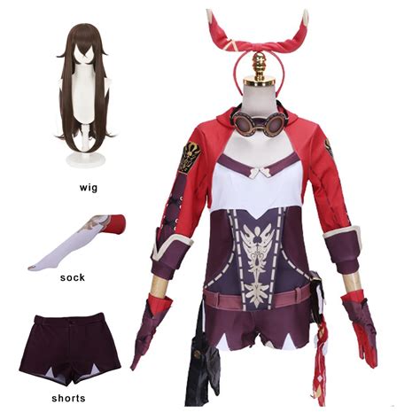 Genshin Impact Amber Cosplay Costume Bunny Girl Suit Hoodie Pants