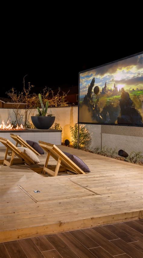 41+ Backyard Movie Theater Ideas ( COOL & COZY ) - Outdoor Theaters | Backyard movie theaters ...