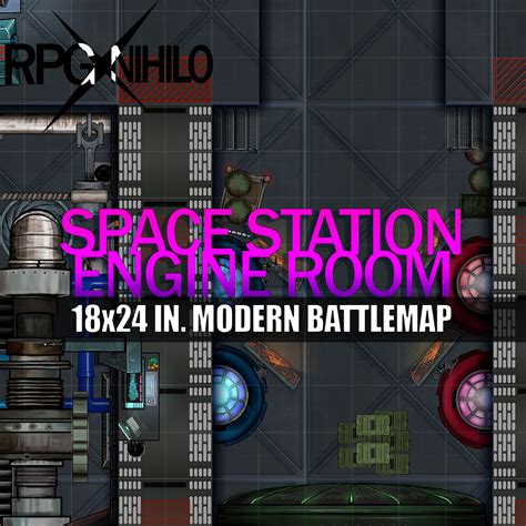 Space Station Engine Room 18x24 Modern Battle Map Ct Nihilo