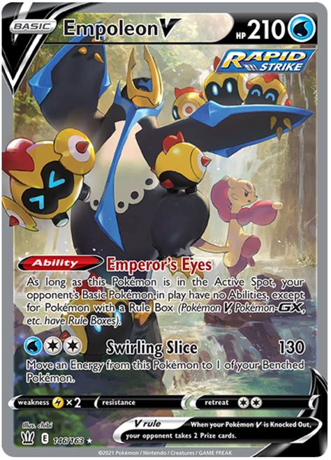 Empoleon V Battle Styles 146 Pokemon Card