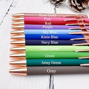 Personalized Luxurious Soft Touch Rose Gold Pen Rubberized Soft Touch