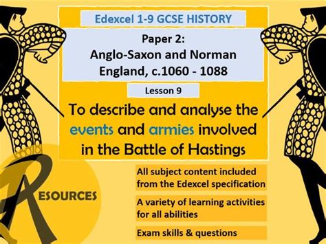 Gcse History Edexcel Anglo Saxon And Norman England Unit 1 10 Lesson