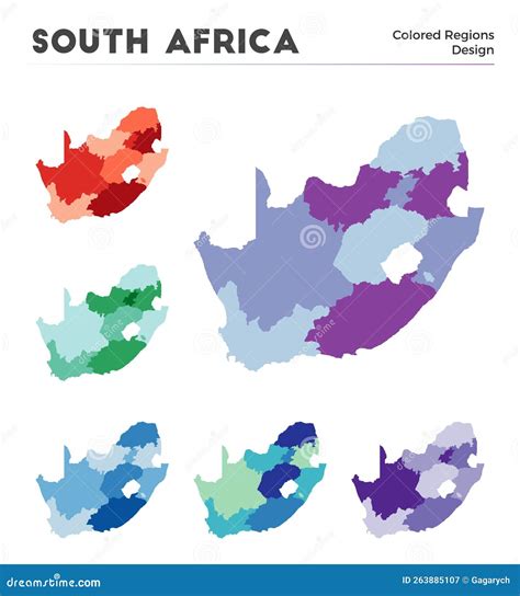 South Africa Map Collection. Stock Vector - Illustration of graphic ...