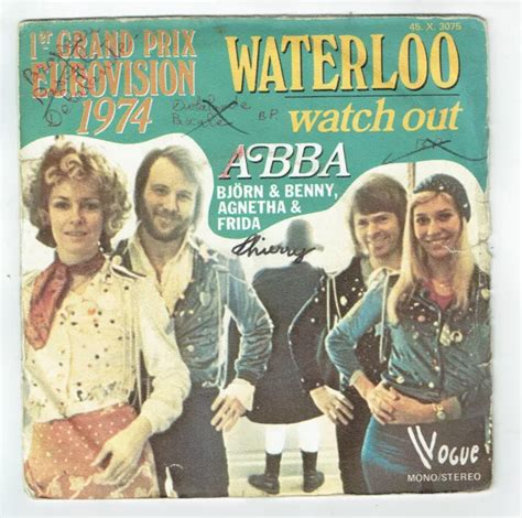 Abba Bjorn Benny Agnetha Frida Vinyle T Waterloo Eurovision