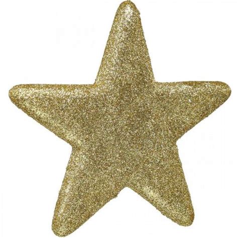 Floristik De Weihnachtsdeko Stern Anh Nger Golden Glitter Cm St