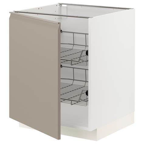 Metod Base Cabinet With Wire Baskets Ikea