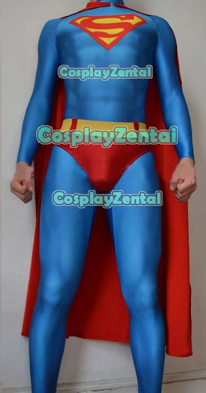 Classic Superman Costume 3d Printed Lycra Spandex Super Man Bodysuit Halloween Cosplay Superman