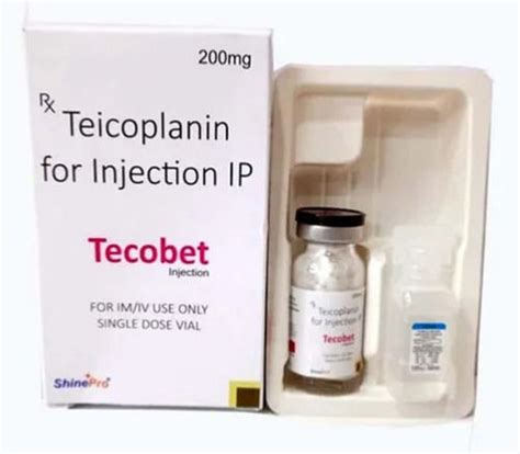 Teicoplanin For Injection Ip Mg Single Dose Vial Pack For Im Iv