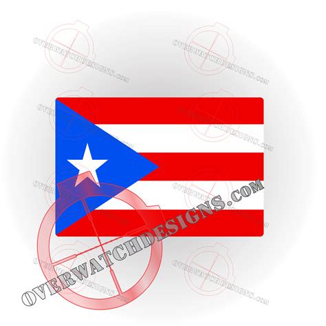 Puerto Rico Flag Sticker - Overwatch Designs